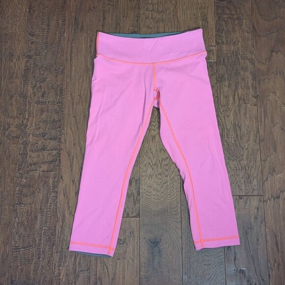 Lululemon Wunder Under Crop Reversible 8 bleached coral gray - Picture 1 of 8